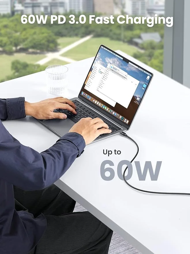 Imagem 5 de 5 do produto Ugreen Cabo De Carregamento 2.0 Usb C Para Usb C 2m - Preto