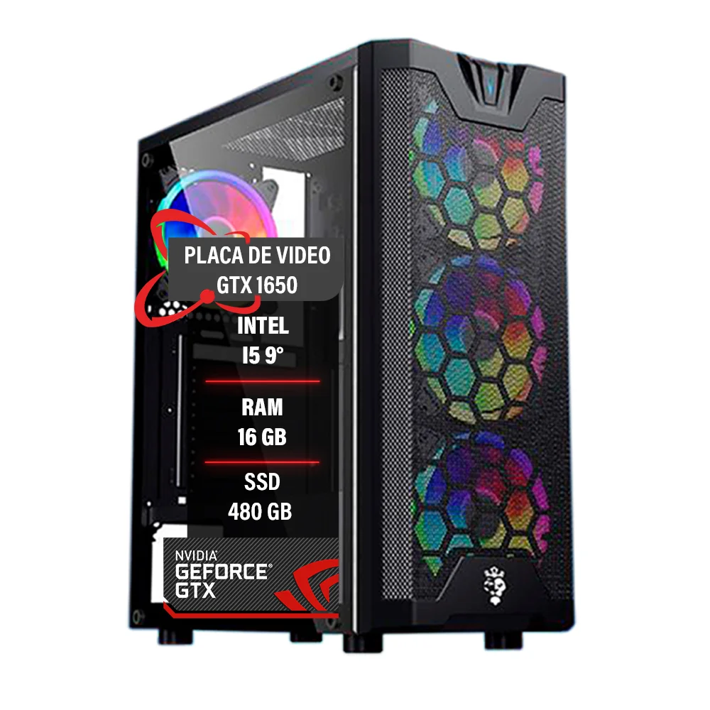 PC Gamer Intel Core I5 9° Ram 16gb Ddr4 Gtx1650 SSD 480GB