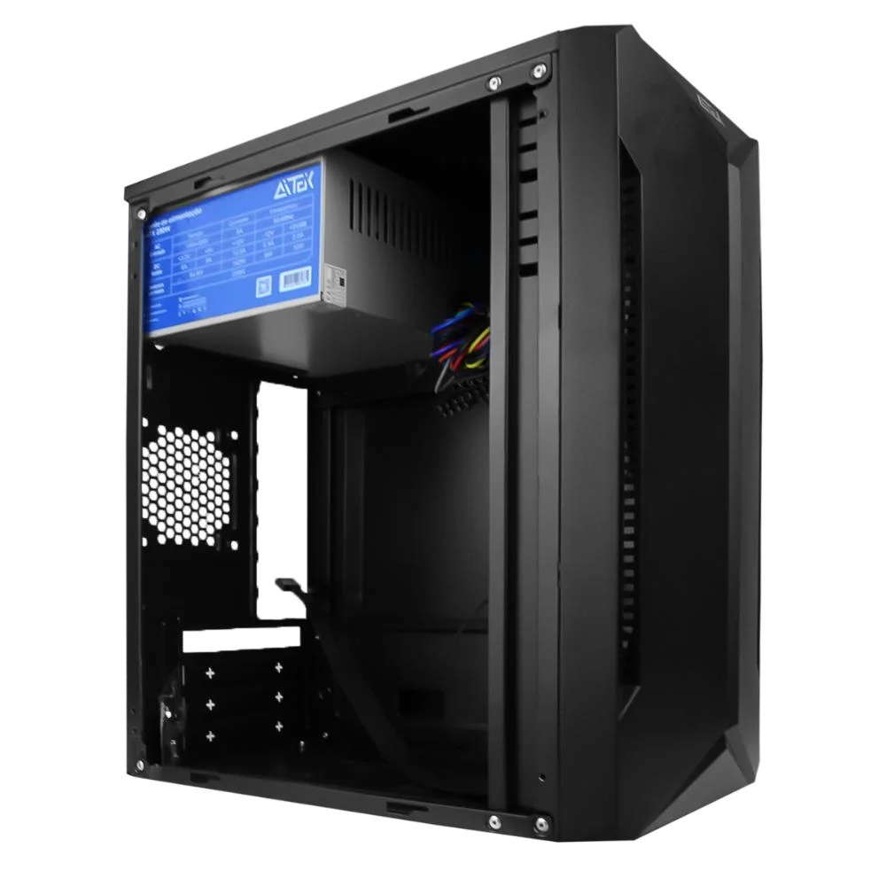 Gabinete Para Computador, Fonte Integrada 230w, 2 Entradas Usb, Lateral Transparente, Home Office, Envio Rápido