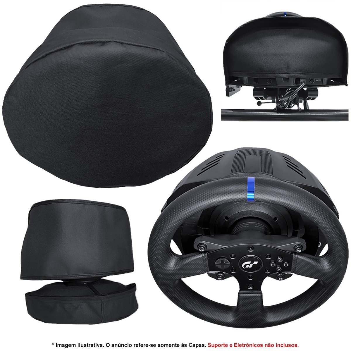 Kit Capas Protetoras Qualicapas Compatíveis C/ Volante E Base T300rs Gt Edition Simulador Gamer Thrustmaster