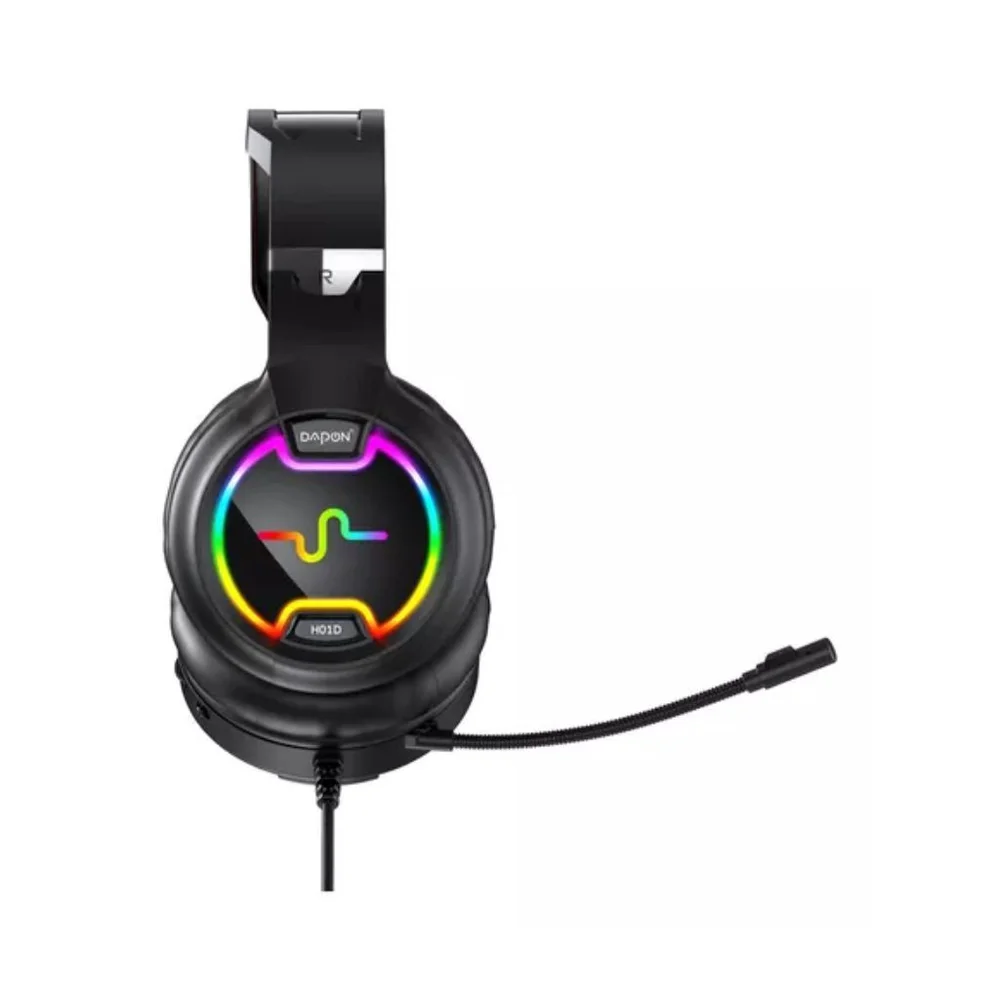 Imagem 3 de 3 do produto Fone Headset Gamer Dapon Over-ear H01d RGB Preto - H01d