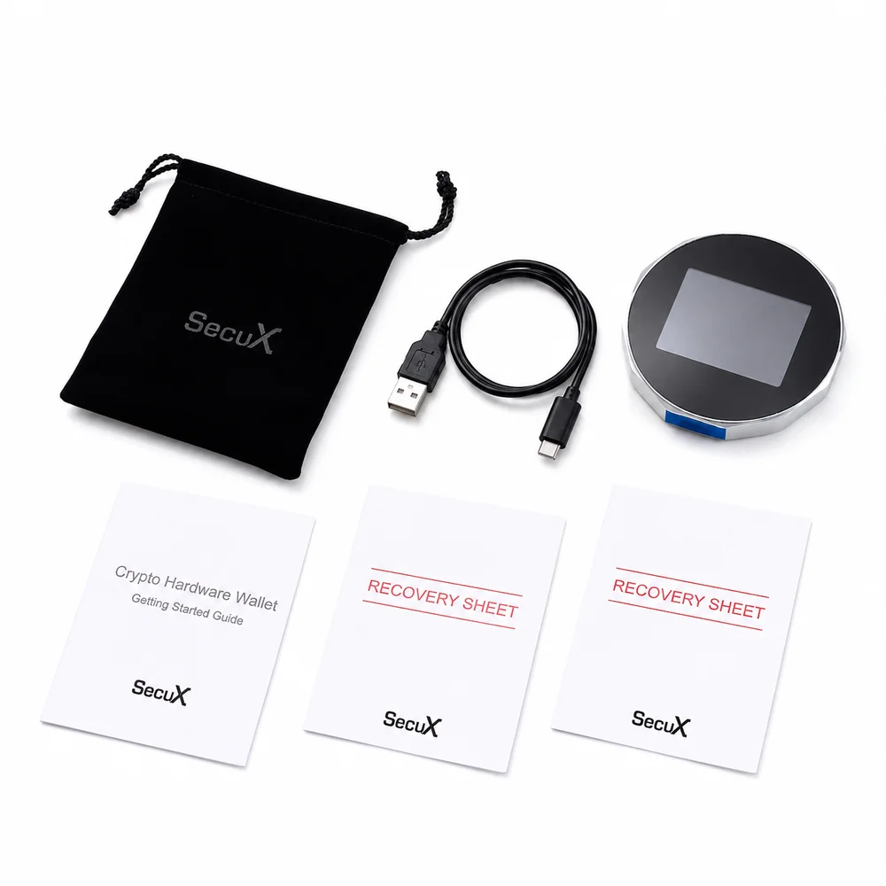 Imagem 2 de 5 do produto Carteira Secux V20, Mais de 1.000 Criptomoedas, Touchscreen de 2.8",  Suporte 5 Estrelas