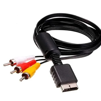 Cabo Av Audio Video Rca 1,5 Metros Compativel Playstation 1, 2 Ps1 Ps2