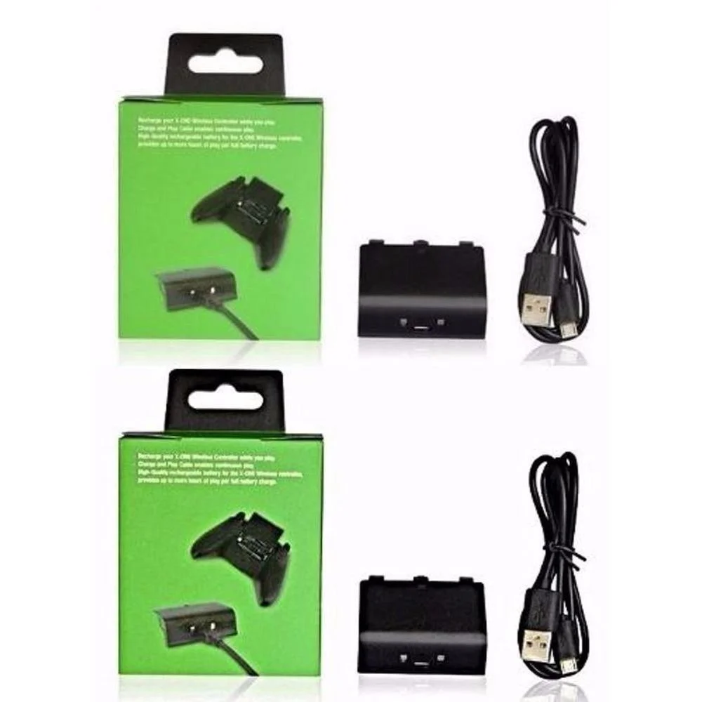 Imagem 2 de 3 do produto Kit 2 Baterias Recarregaveis Usb Para Controle XBOX One Compativel