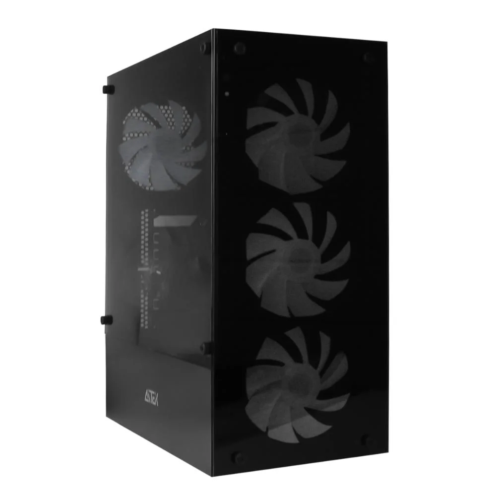 Imagem 2 de 5 do produto Gabinete De Computador Gamer, Mid Tower, 4 Ventoinhas Fans, Slots De Expansão PCi-e, Painel Lateral Transparente, Novo