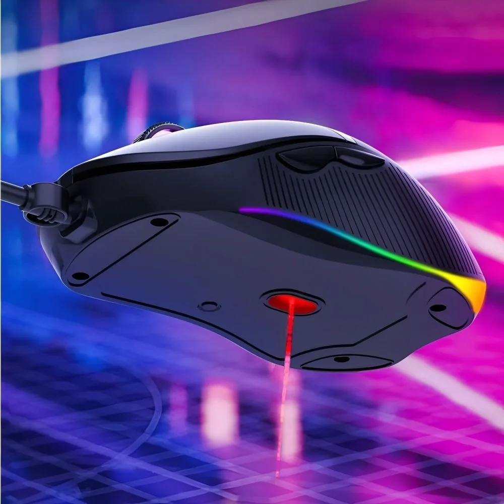 Imagem 4 de 5 do produto Mouse Gamer RGB 3200dpi 6 Botões Usb Emw214 Emanchines