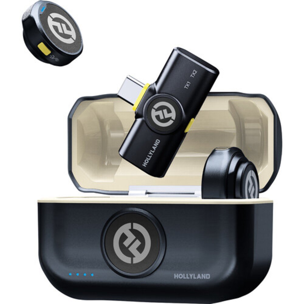 Microfone Hollyland Lark M2 Duo Usb-c Duplo P/ 2 Pessoas Sem Fio (android) Preto