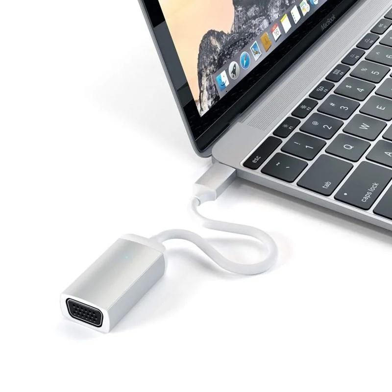 Imagem 5 de 5 do produto Cabo Adaptador Satechi Usb-c P/ Vga Prata 20cm