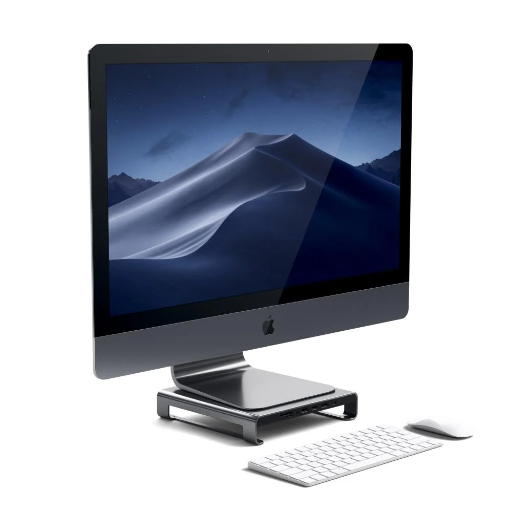 Imagem 2 de 4 do produto Suporte Alumínio Satechi Base Monitor Imac Usb-c Space Gray