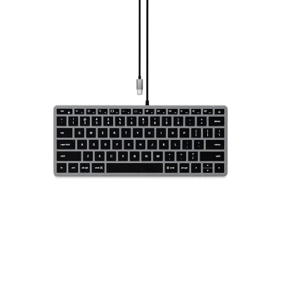 Teclado Satechi Slim St-ucsw1m Qwerty Inglês Us Cor Cinza