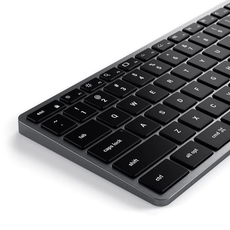 Imagem 3 de 5 do produto Teclado Bluetooth Satechi Retro Iluminado Slim X3 Sem Fio Backlit Keyboard Inglês Cinza Espacial