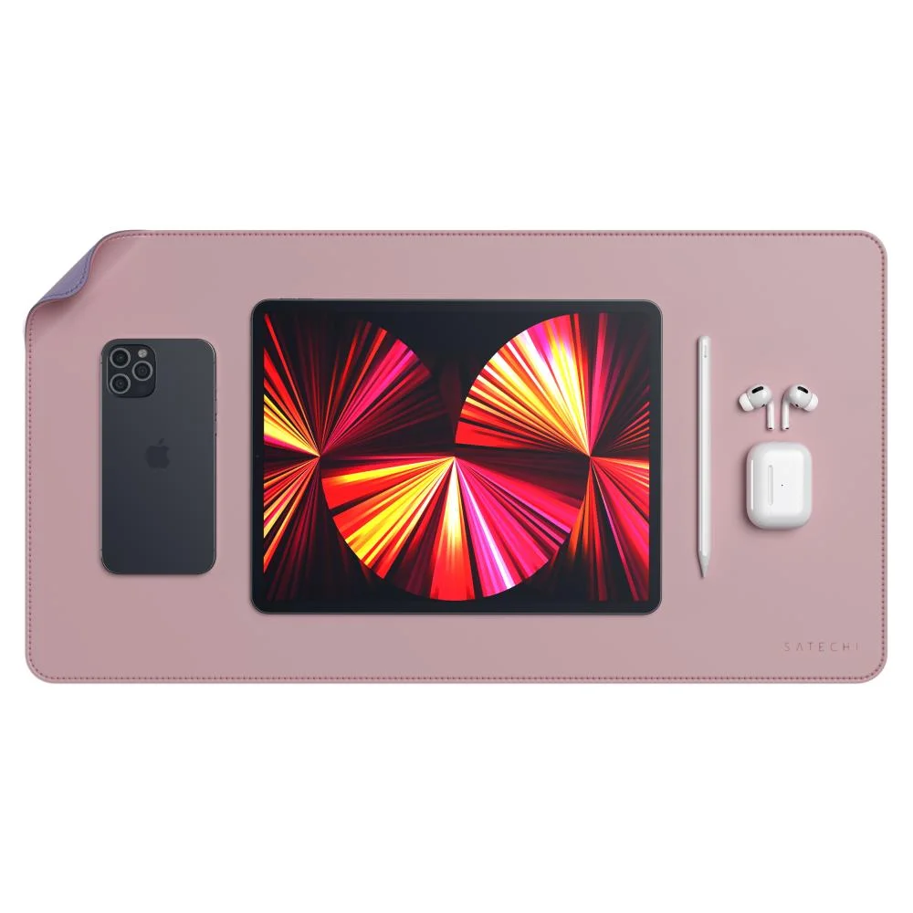 Imagem 2 de 4 do produto Deskmate Dupla Face Em Couro Ecológico Roxo E Rosa
