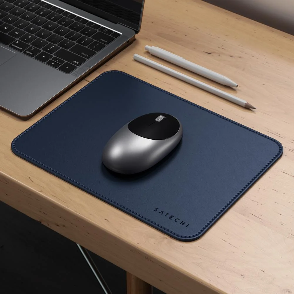 Mousepad De Couro Ecologico Azul