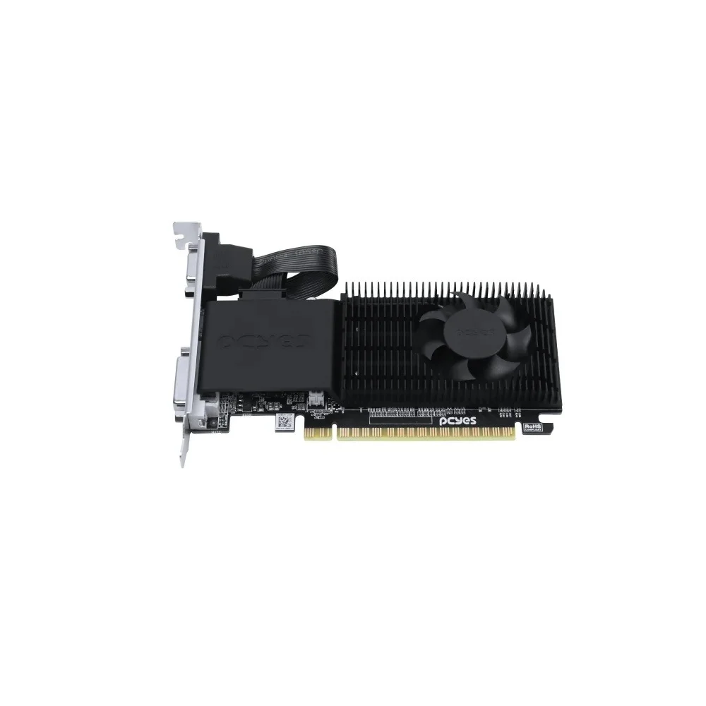 Placa De Vídeo PCyes Nvidia Geforce Gt 710 2gb Ddr3 64 Bits Low Profile  Ppet7102gblp
