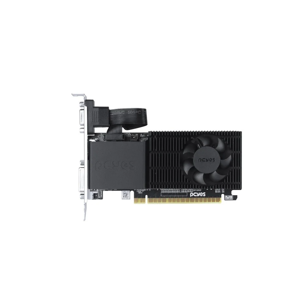 Imagem 2 de 5 do produto Placa De Vídeo PCyes Nvidia Geforce Gt 710 2gb Ddr3 64 Bits Low Profile - Ppet7102gblp