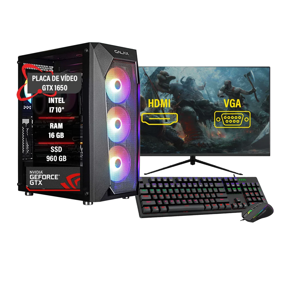 PC Gamer I7 10º 16gb SSD 960 Gtx 1660