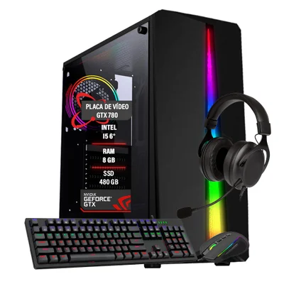PC Gamer I5 6º Gtx 780ti Memória 8GB Ddr4 SSD 480GB