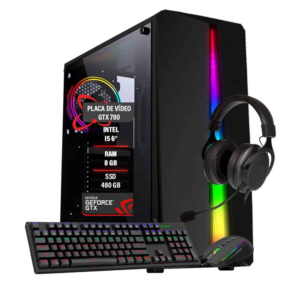 PC Gamer I5 6º Gtx 780ti Memória 8GB Ddr4 SSD 480GB