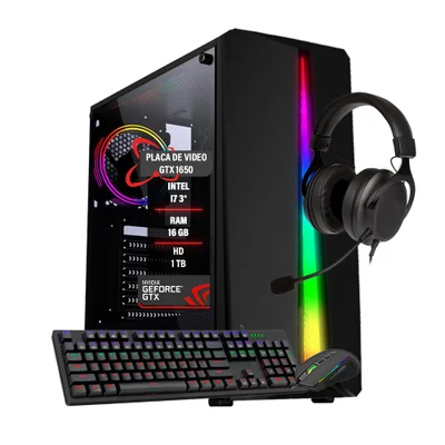 PC Gamer Intel Core I7 3° Gtx 1650 Ram 16gb Hd 1TB SSD 120GB