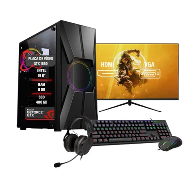 PC Gamer Intel Core I5 6° Gtx 1650 4gb SSD 480GB 8GB Ddr4
