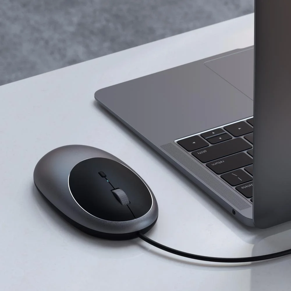 Imagem 3 de 5 do produto Mouse C1 Usb-c Com Fio Space Gray Satechi