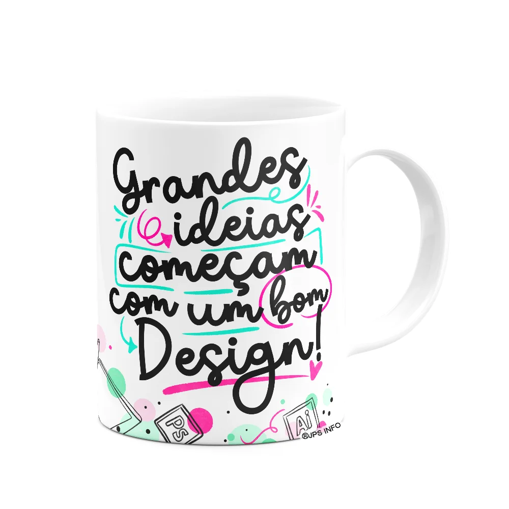 Imagem 3 de 3 do produto Caneca Profissões - Designer - 325ml Branca - M2