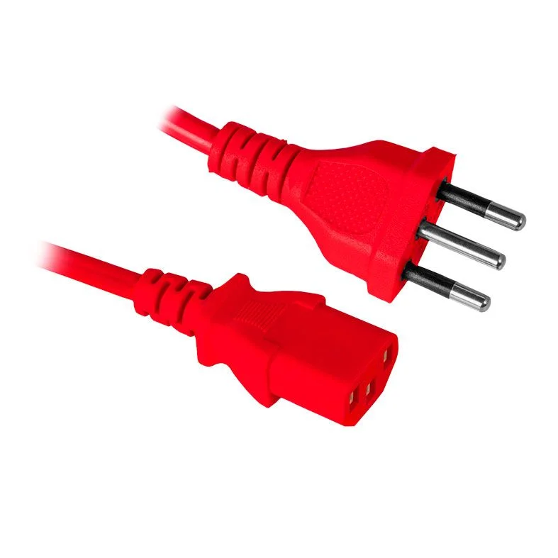 Imagem 2 de 2 do produto Cabo De Força Pichau 1.2m 10a 3 Pinos Vermelho - Pg-pwc-rd01