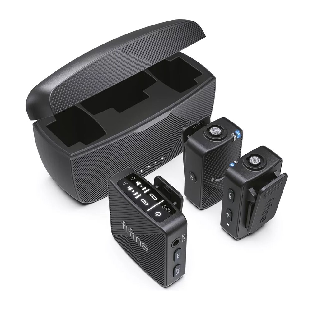 Microfone De Lapela Sem Fio Fifine M9, Para Iphone/android/câmera 2.4g