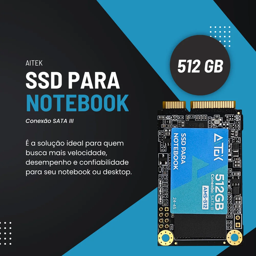 SSD Para Notebook 512Gb Conexo SATA III Aitek