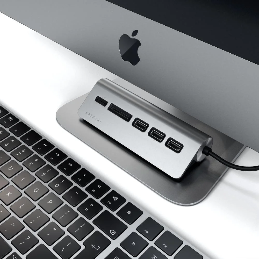Imagem 2 de 5 do produto Hub Usb-c Satechi 5 Portas Com Usb-a 3.0 + Sd Space Gray