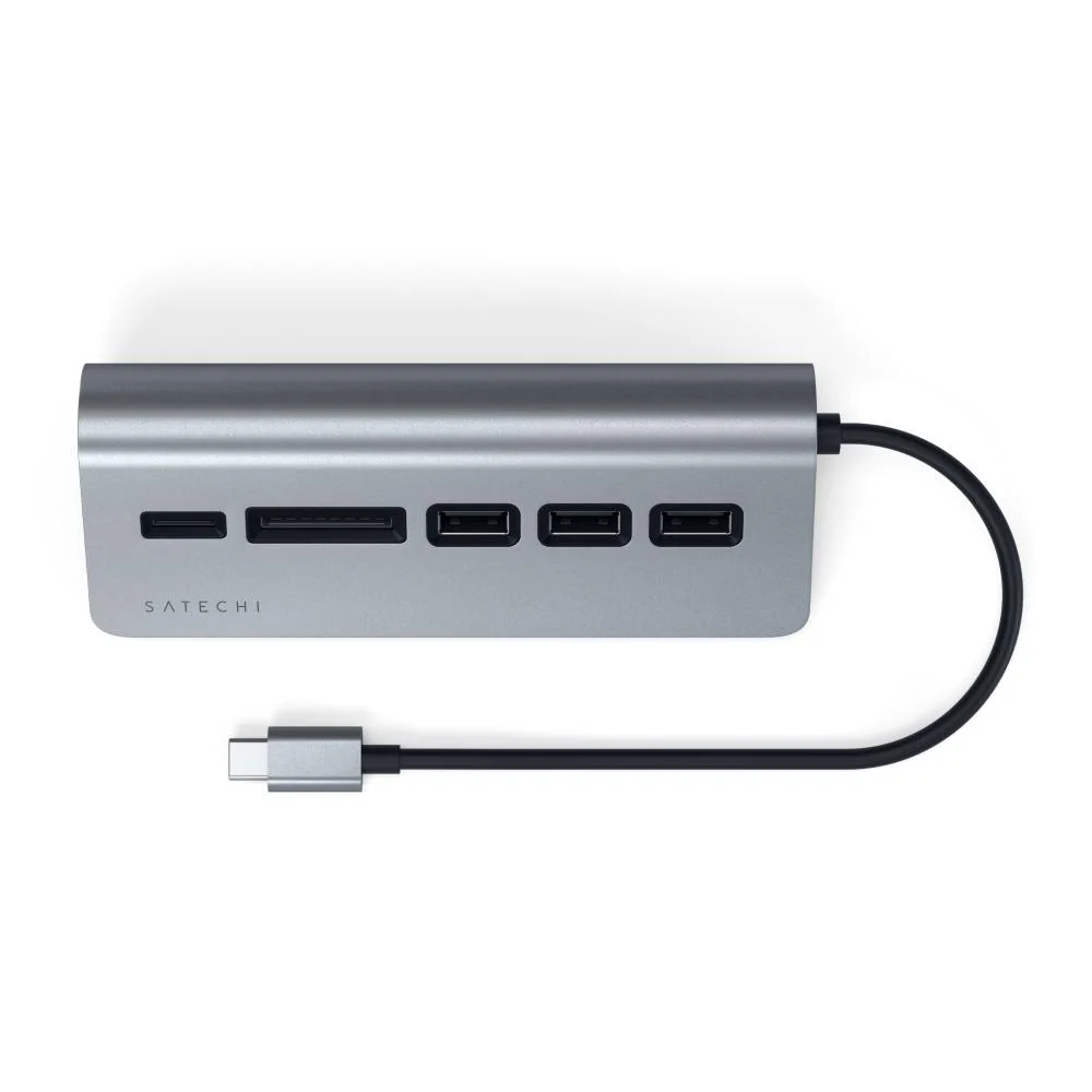 Imagem 4 de 5 do produto Hub Usb-c Satechi 5 Portas Com Usb-a 3.0 + Sd Space Gray