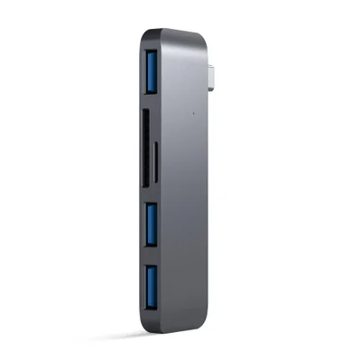 Hub Usb-c Satechi 3 Portas Usb-a 3.0 + Sd Space Gray
