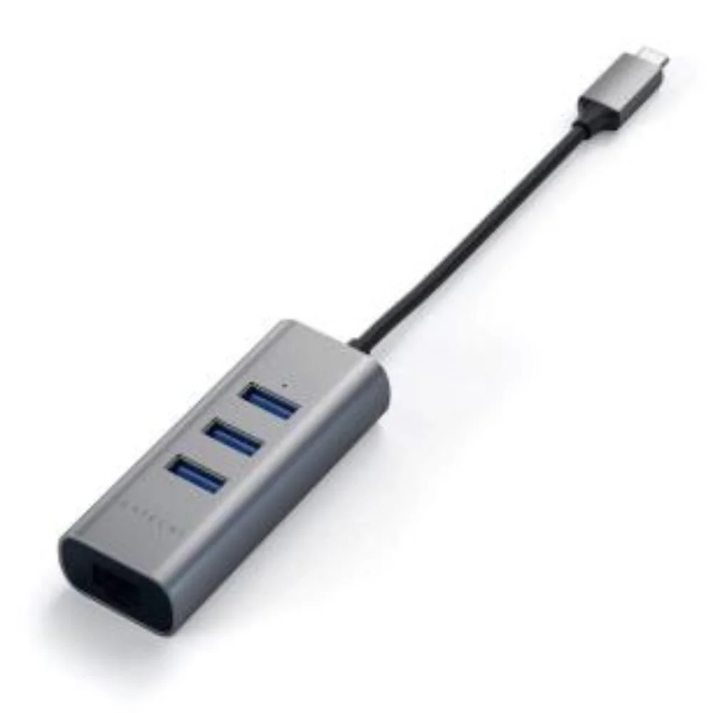 Imagem 2 de 3 do produto Hub Usb-c Satechi 3 Portas Usb-a + Ethernet Rede Space Gray