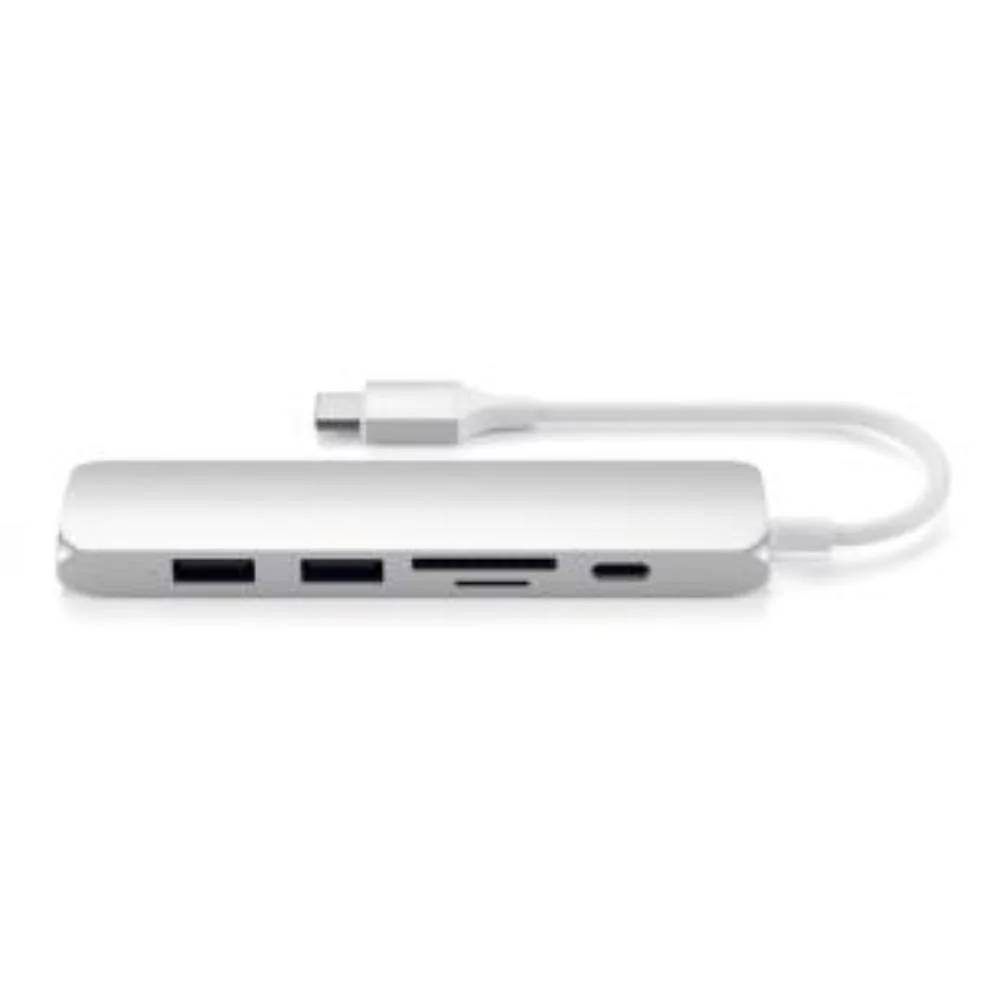 Imagem 2 de 5 do produto Hub Usb-c Satechi Slim V2 5 Portas Pd 60w HDMI Prata