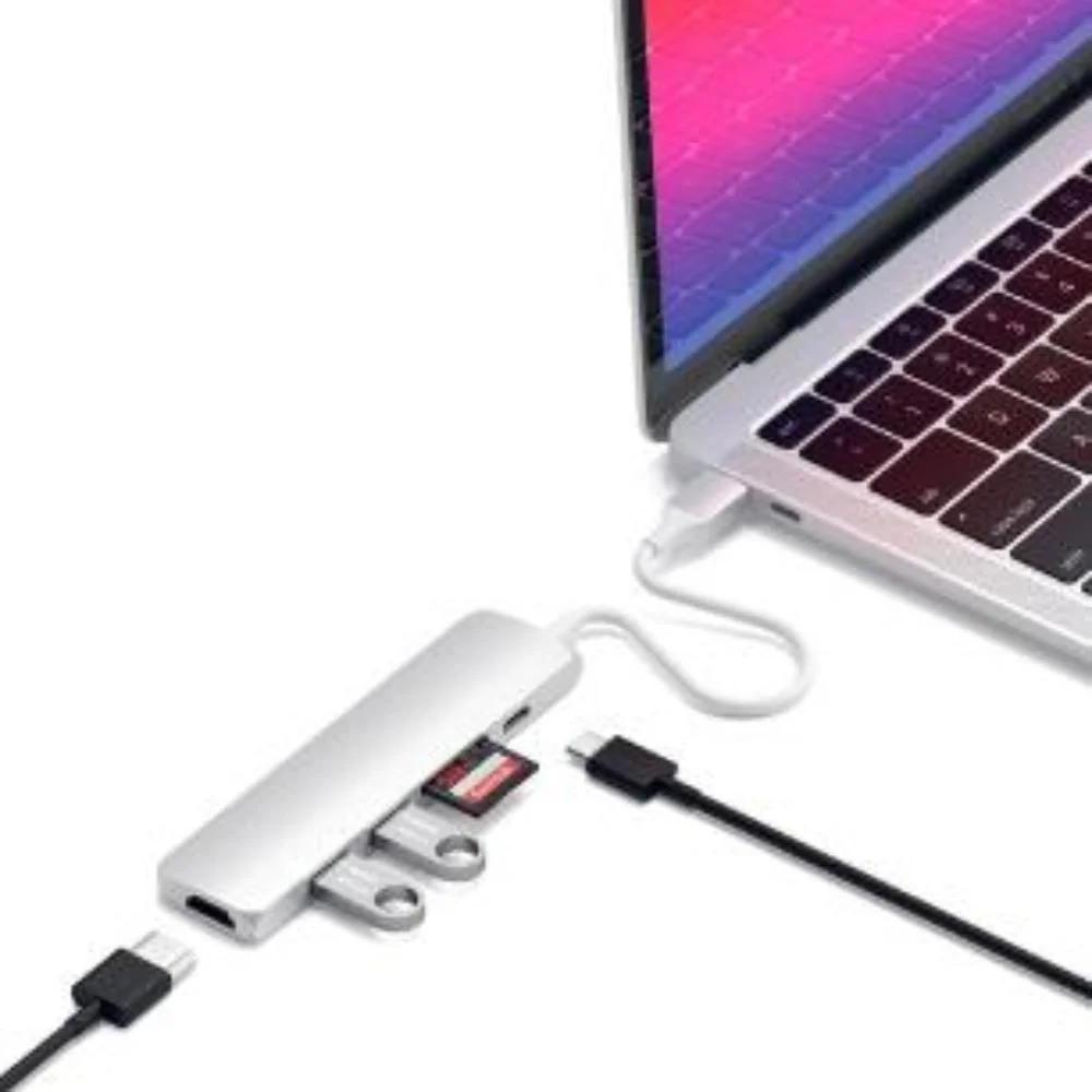 Imagem 3 de 5 do produto Hub Usb-c Satechi Slim V2 5 Portas Pd 60w HDMI Prata