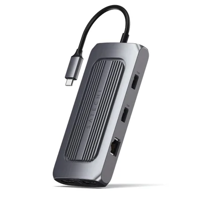 Hub Usb-c Satechi Mx P/ Mac M1 9 Portas Dual HDMI Space Gray