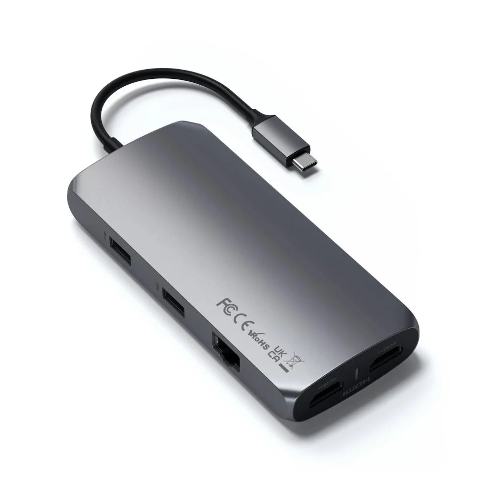 Imagem 3 de 5 do produto Hub Usb-c Satechi Mx P/ Mac M1 9 Portas Dual HDMI Space Gray