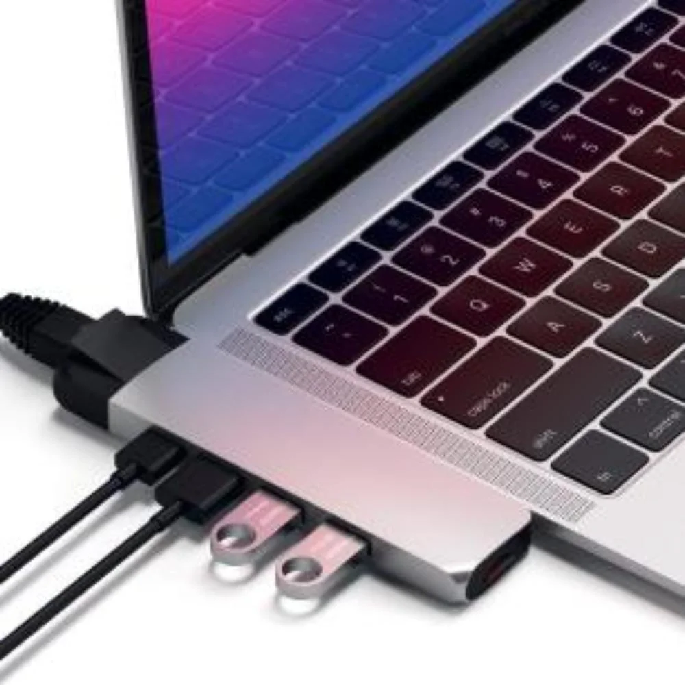 Imagem 4 de 5 do produto Hub Usb-c Pro Satechi 6 Portas Pd 87w 4k Gigabit Prata