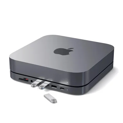 Hub Usb-c Satechi Base Compatível Com Mac Mini 6 Portas Space Gray