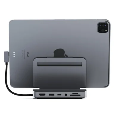 Suporte Hub Satechi P/ Ipad Pro Usb-c 60w HDMI 4k Space Gray
