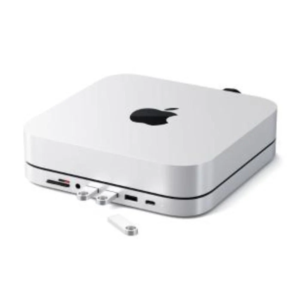Imagem 2 de 5 do produto Hub Usb-c Satechi Base Compatível Com Mac Mini 6 Portas Prata