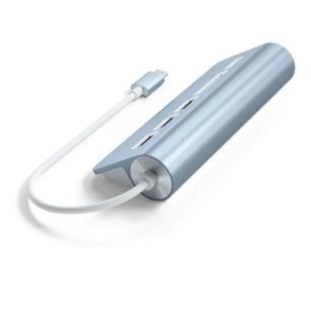 Imagem 5 de 5 do produto Hub Usb-c Satechi C/ 3 Portas Usb-a E Cartão Sd Azul Metalic