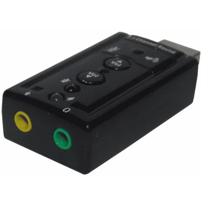Placa Som Usb Externa 3d Adaptador Audio P2 PC Notebook Full