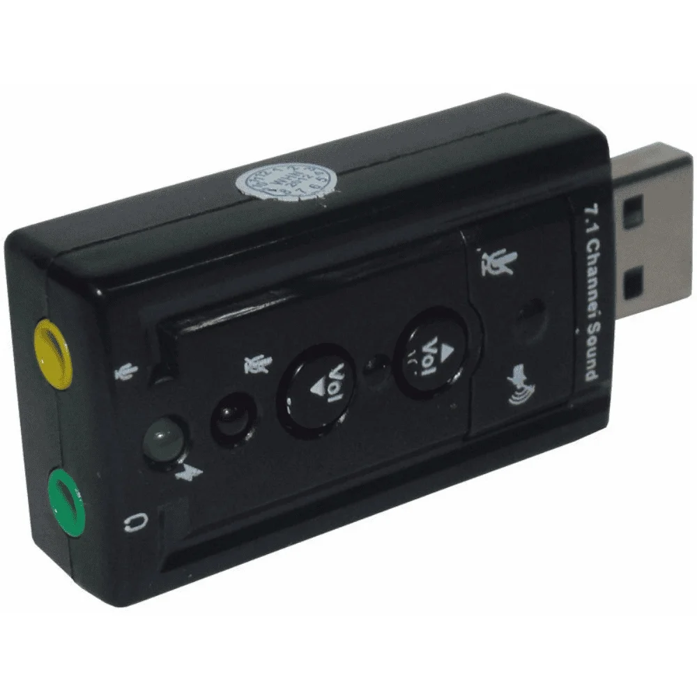 Imagem 2 de 2 do produto Placa Som Usb Externa 3d Adaptador Audio P2 PC Notebook Full