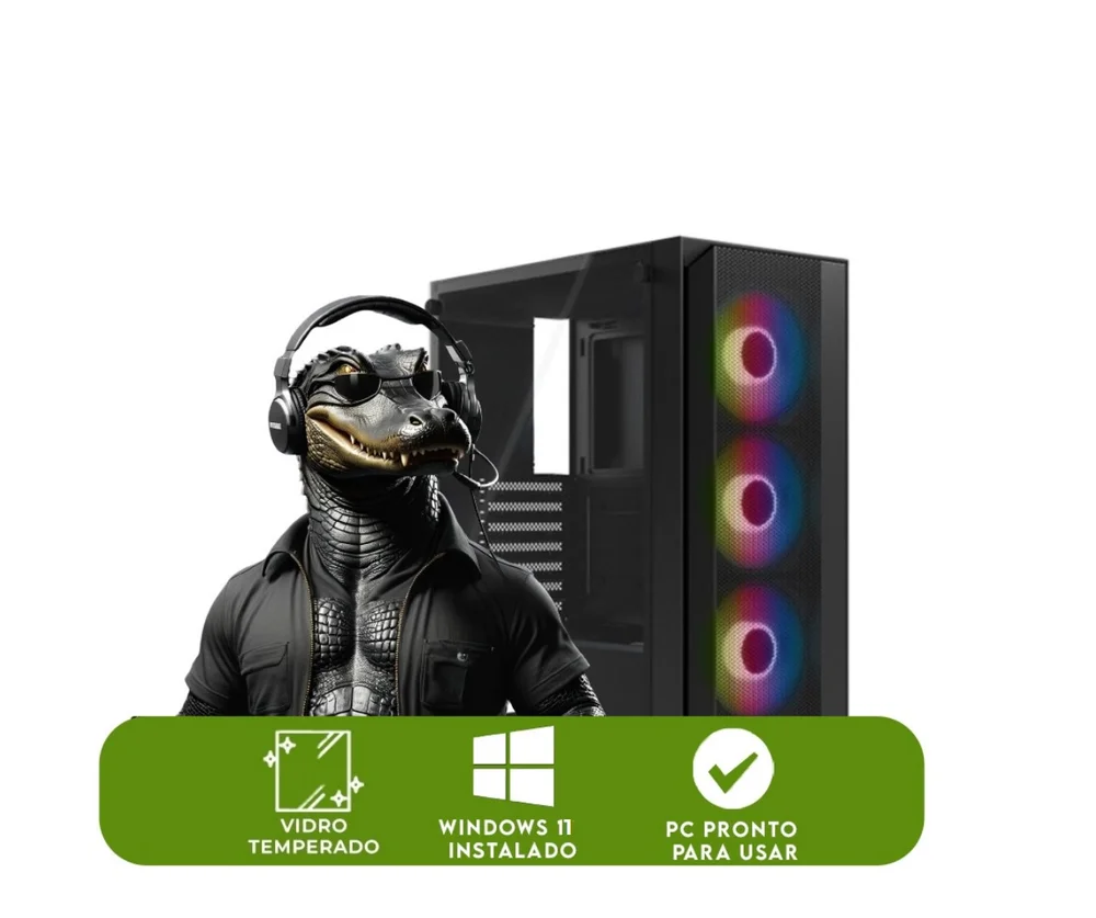 PC Gamer Completo Alligator Shop Amd Ryzen, Memoria Ram 16gb, SSD 240GB, Placa De Video 2gb, Monitor HDMI, Kit Gamer - view 4