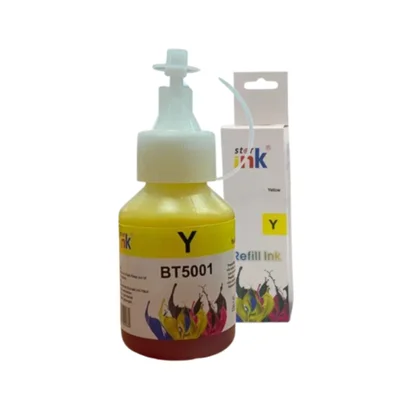 Tinta Compatível Brother Amarelo Com Caixa | Bt6001 | Bt5001 | Dcp-t500w | Dcp-t700w