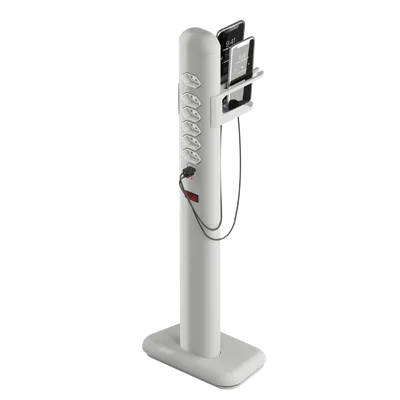 Totem Elétrico Bivolt Com 6 Tomadas E 2 Saídas Usb E Usb-c Octoo  Easyplug-usb-c (prateado)