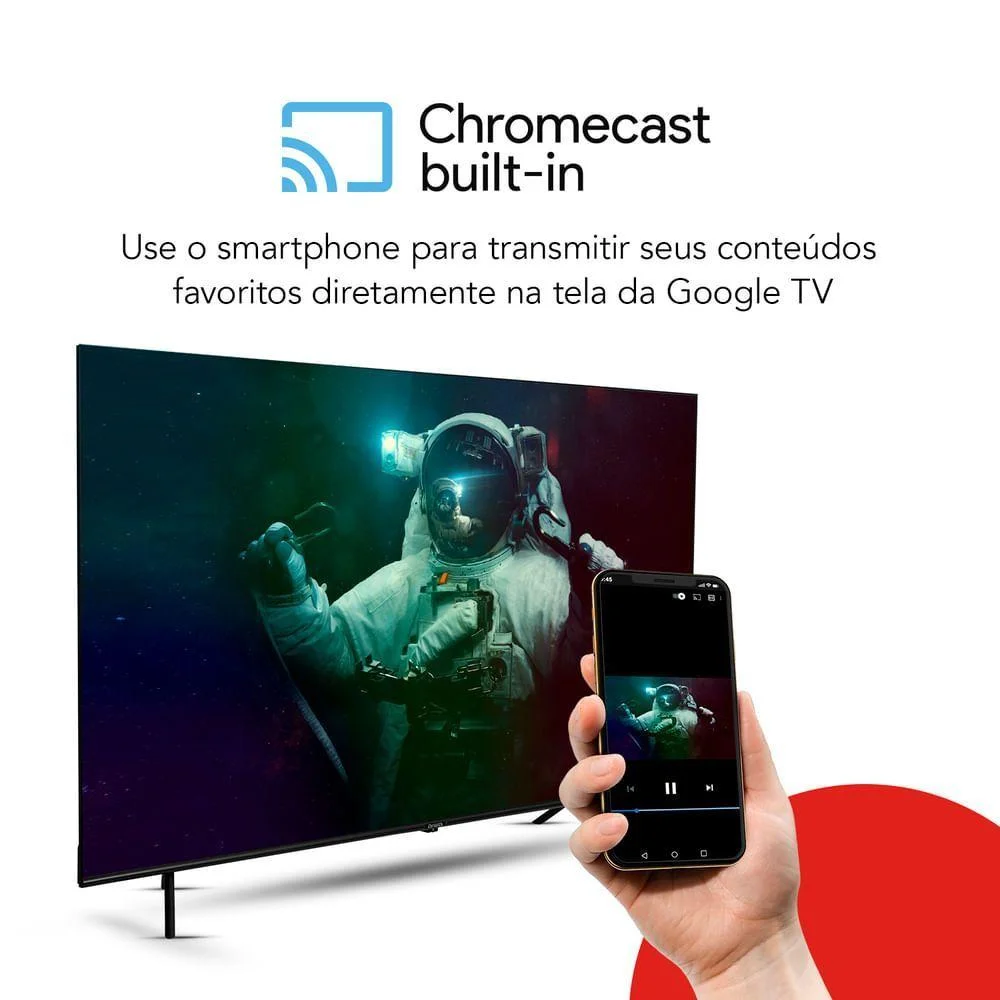 Imagem 5 de 5 do produto Smart Tv Aiwa 65” Google Tv 4k Comando De Voz Dolby Vision & Atmos Aws-tv-65-bl-01-g