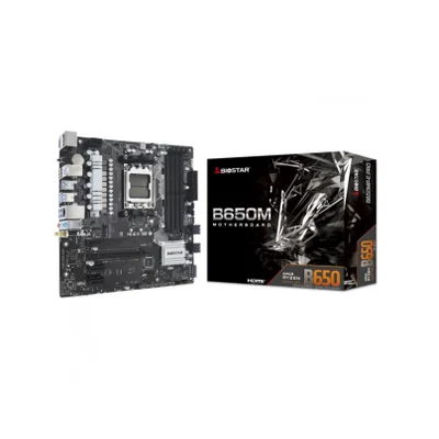 Placa Mãe Biostar B650mp-e Pro, Chipset B650, Amd Am5, Matx, Ddr5