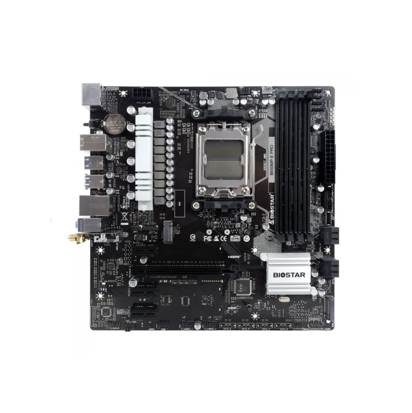 Placa Mãe Biostar B650mp-e Pro, Chipset B650, Amd Am5, Matx, Ddr5 7